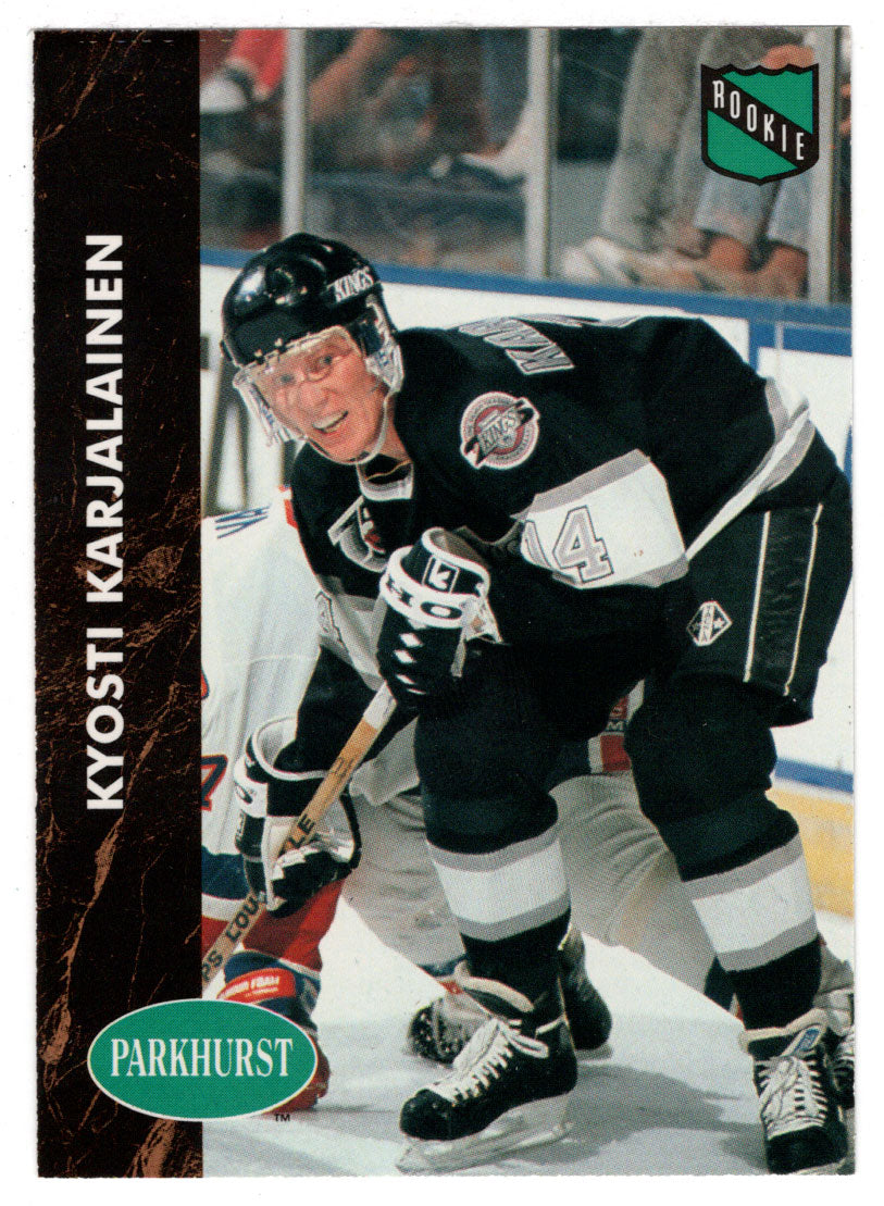 Kyosti Karjalainen RC - Los Angeles Kings (NHL Hockey Card) 1991-92 Parkhurst # 295 Mint