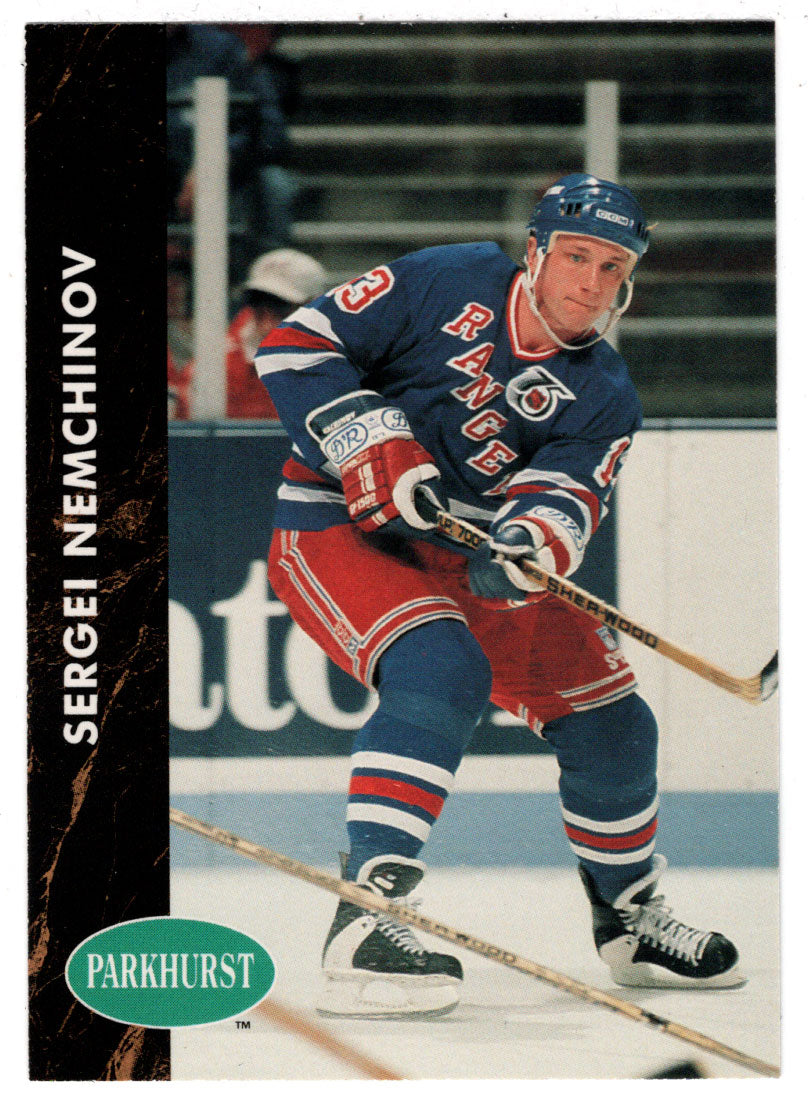 Sergei Nemchinov - New York Rangers (NHL Hockey Card) 1991-92 Parkhurst # 334 Mint