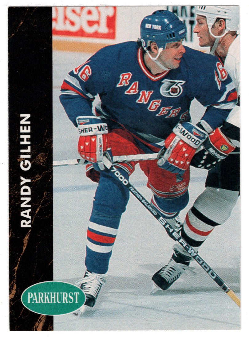 Randy Gilhen - New York Rangers (NHL Hockey Card) 1991-92 Parkhurst # 335 Mint
