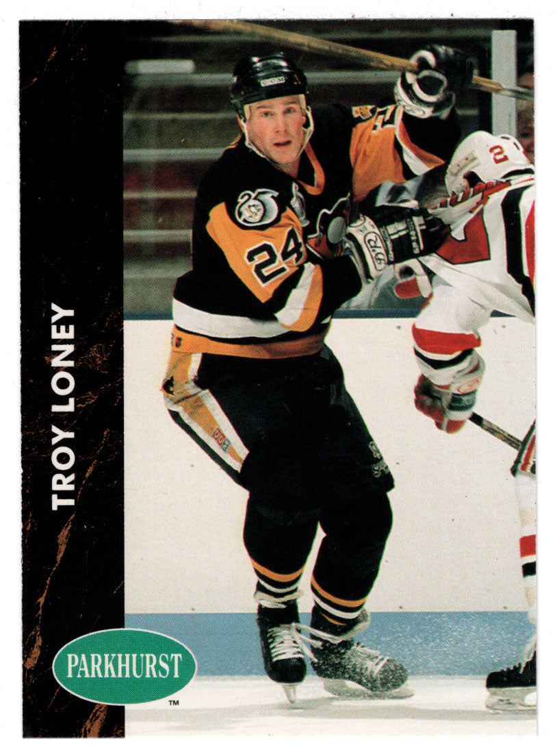 Troy Loney - Pittsburgh Penguins (NHL Hockey Card) 1991-92 Parkhurst # 352 Mint