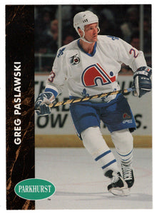 Greg Paslawski - Quebec Nordiques (NHL Hockey Card) 1991-92 Parkhurst # 365 Mint