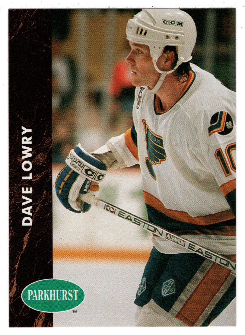 Dave Lowry - St. Louis Blues (NHL Hockey Card) 1991-92 Parkhurst # 376 Mint