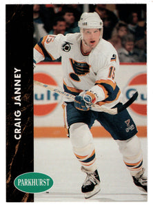 Craig Janney - St. Louis Blues (NHL Hockey Card) 1991-92 Parkhurst # 378 Mint