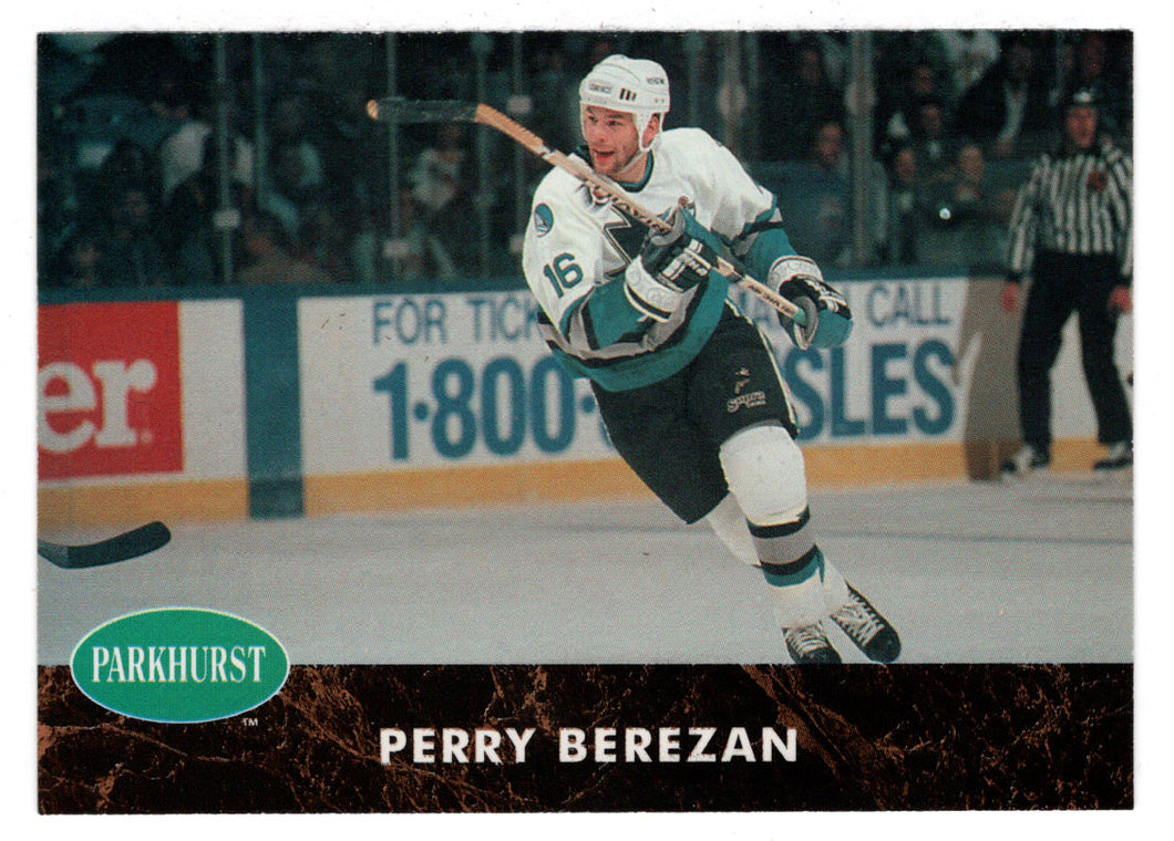 Perry Berezan - San Jose Sharks (NHL Hockey Card) 1991-92 Parkhurst # 381 Mint