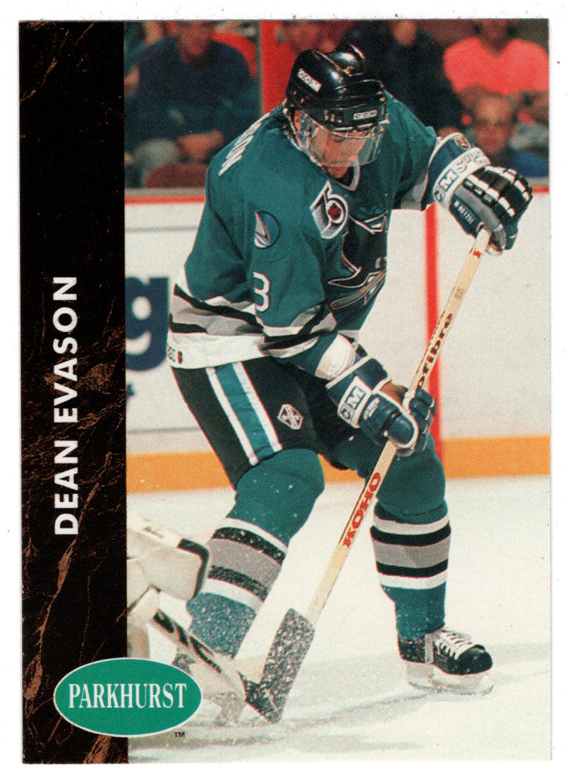 Dean Evason - San Jose Sharks (NHL Hockey Card) 1991-92 Parkhurst # 388 Mint