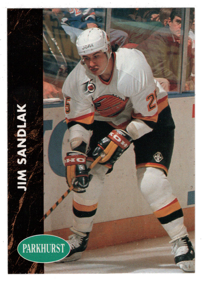 Jim Sandlak - Vancouver Canucks (NHL Hockey Card) 1991-92 Parkhurst # 405 Mint