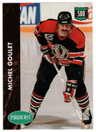 Michel Goulet - Chicago Blackhawks - 500 Goal Club (NHL Hockey Card) 1991-92 Parkhurst # 428 Mint