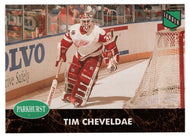 Tim Cheveldae - Detroit Red Wings - League Leaders (NHL Hockey Card) 1991-92 Parkhurst # 441 Mint
