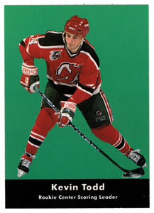 Kevin Todd - New Jersey Devils - Rookie League Leaders (NHL Hockey Card) 1991-92 Parkhurst # 444 Mint
