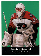 Dominic Roussel RC - Philadelphia Flyers - Rookie League Leaders (NHL Hockey Card) 1991-92 Parkhurst # 450 Mint