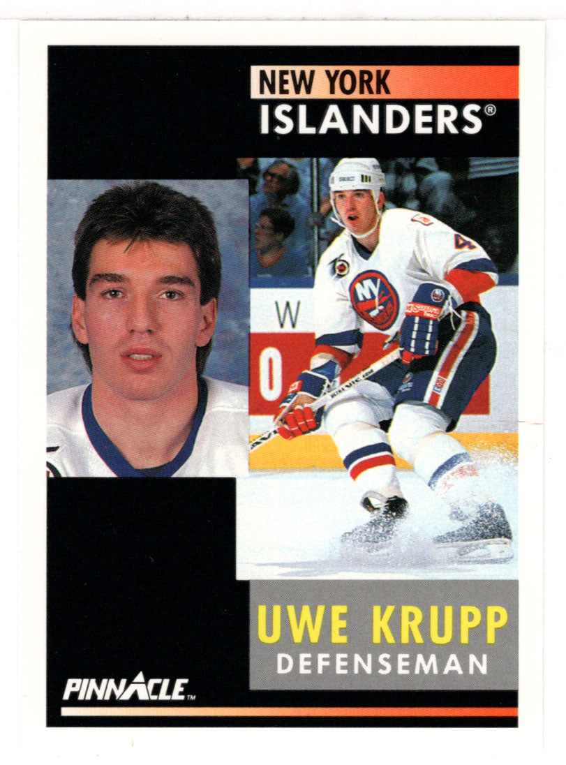 Uwe Krupp - New York Islanders (NHL Hockey Card) 1991-92 Pinnacle # 19 Mint