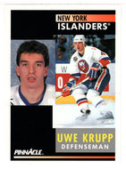 Uwe Krupp - New York Islanders (NHL Hockey Card) 1991-92 Pinnacle # 19 Mint