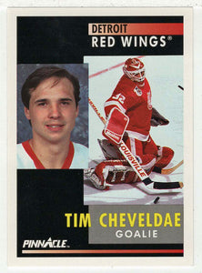 Tim Cheveldae - Detroit Red Wings (NHL Hockey Card) 1991-92 Pinnacle # 21 Mint