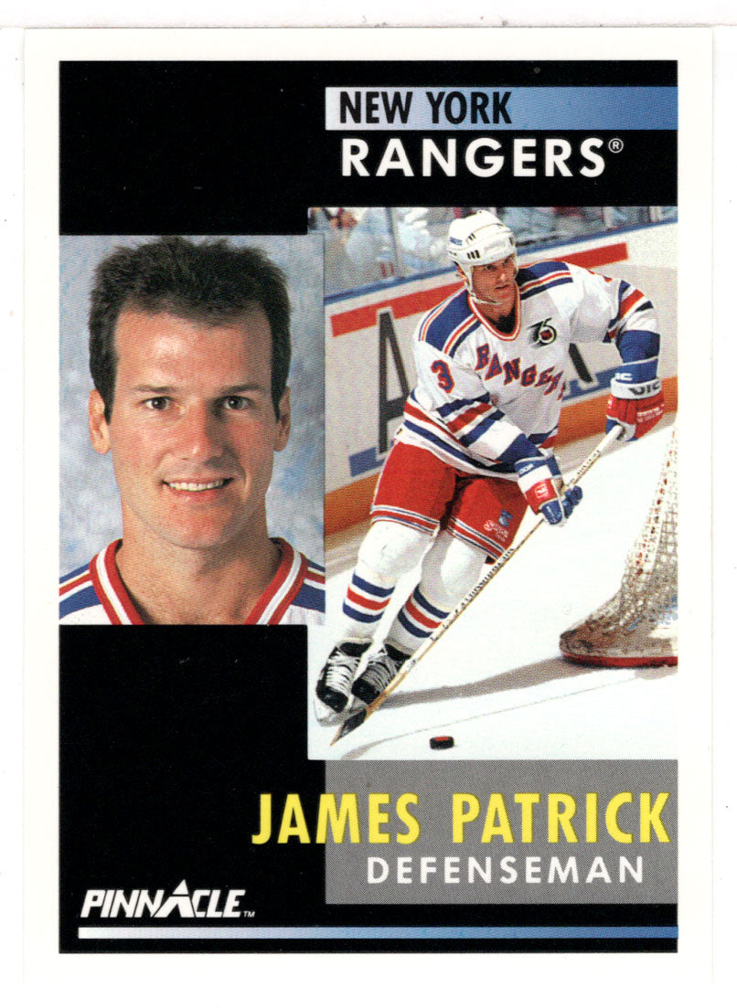James Patrick - New York Rangers (NHL Hockey Card) 1991-92 Pinnacle # 26 Mint