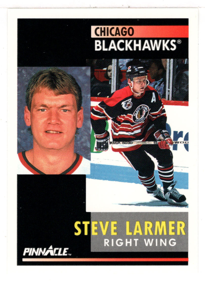Steve Larmer - Chicago Blackhawks (NHL Hockey Card) 1991-92 Pinnacle # 29 Mint