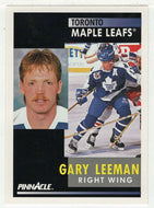 Gary Leeman - Toronto Maple Leafs (NHL Hockey Card) 1991-92 Pinnacle # 31 Mint