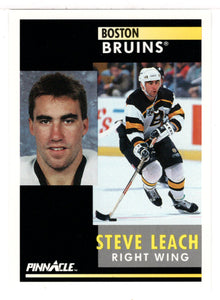 Steve Leach - Boston Bruins (NHL Hockey Card) 1991-92 Pinnacle # 46 Mint