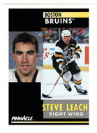 Steve Leach - Boston Bruins (NHL Hockey Card) 1991-92 Pinnacle # 46 Mint
