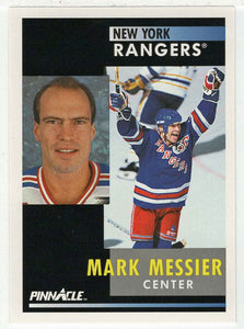 Mark Messier - New York Rangers (NHL Hockey Card) 1991-92 Pinnacle # 50 Mint