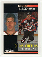 Chris Chelios - Chicago Blackhawks (NHL Hockey Card) 1991-92 Pinnacle # 58 Mint