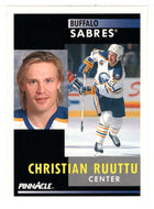 Christian Ruuttu - Buffalo Sabres (NHL Hockey Card) 1991-92 Pinnacle # 60 Mint