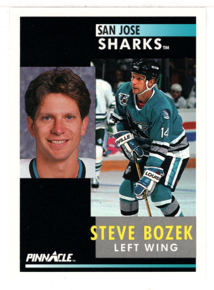 Steve Bozek - San Jose Sharks (NHL Hockey Card) 1991-92 Pinnacle # 61 Mint