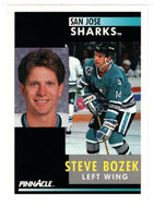 Steve Bozek - San Jose Sharks (NHL Hockey Card) 1991-92 Pinnacle # 61 Mint