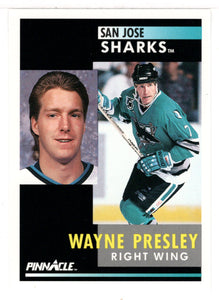 Wayne Presley - San Jose Sharks (NHL Hockey Card) 1991-92 Pinnacle # 68 Mint
