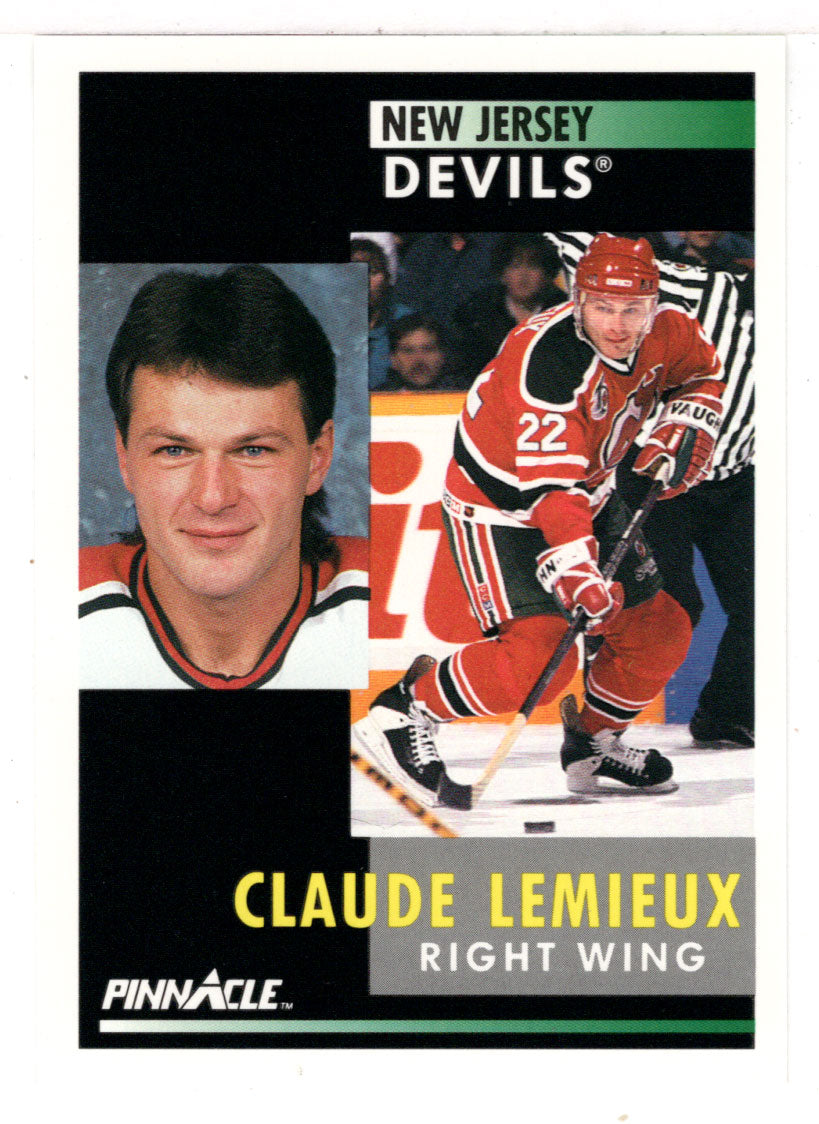 Claude Lemieux - New Jersey Devils (NHL Hockey Card) 1991-92 Pinnacle # 70 Mint