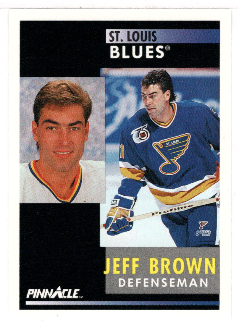 Jeff Brown - St. Louis Blues (NHL Hockey Card) 1991-92 Pinnacle # 72 Mint