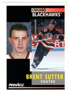 Brent Sutter - Chicago Blackhawks (NHL Hockey Card) 1991-92 Pinnacle # 79 Mint