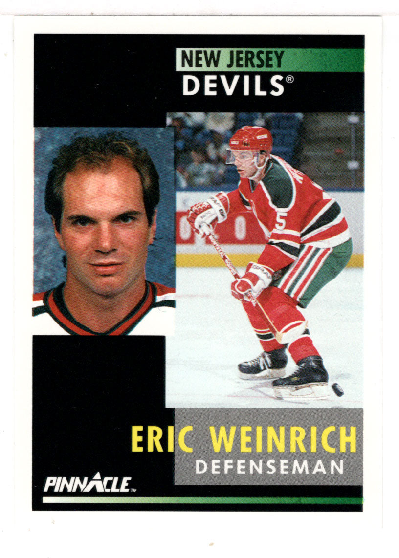 Eric Weinrich - New Jersey Devils (NHL Hockey Card) 1991-92 Pinnacle # 89 Mint