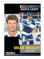 Brian Bradley - Toronto Maple Leafs (NHL Hockey Card) 1991-92 Pinnacle # 90 Mint