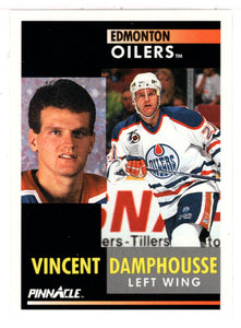 Vincent Damphousse - Edmonton Oilers (NHL Hockey Card) 1991-92 Pinnacle # 91 Mint