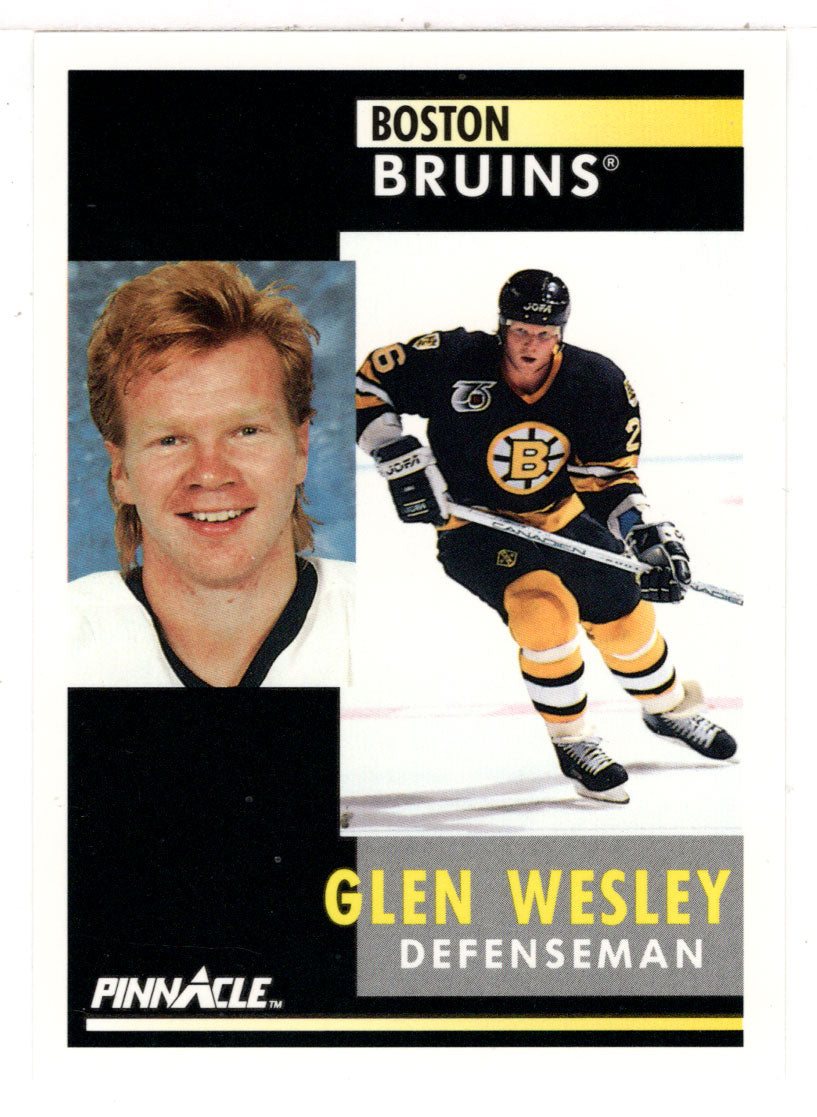 Glen Wesley - Boston Bruins (NHL Hockey Card) 1991-92 Pinnacle # 112 Mint