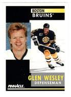 Glen Wesley - Boston Bruins (NHL Hockey Card) 1991-92 Pinnacle # 112 Mint