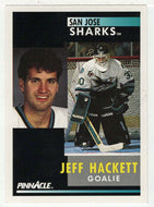 Jeff Hackett - San Jose Sharks (NHL Hockey Card) 1991-92 Pinnacle # 119 Mint