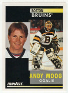 Andy Moog - Boston Bruins (NHL Hockey Card) 1991-92 Pinnacle # 126 Mint