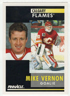 Mike Vernon - Calgary Flames (NHL Hockey Card) 1991-92 Pinnacle # 132 Mint