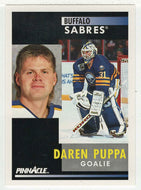 Daren Puppa - Buffalo Sabres (NHL Hockey Card) 1991-92 Pinnacle # 137 Mint