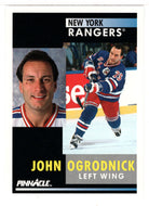 John Ogrodnick - New York Rangers (NHL Hockey Card) 1991-92 Pinnacle # 145 Mint