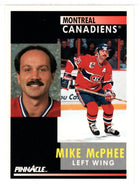 Mike McPhee - Montreal Canadiens (NHL Hockey Card) 1991-92 Pinnacle # 147 Mint