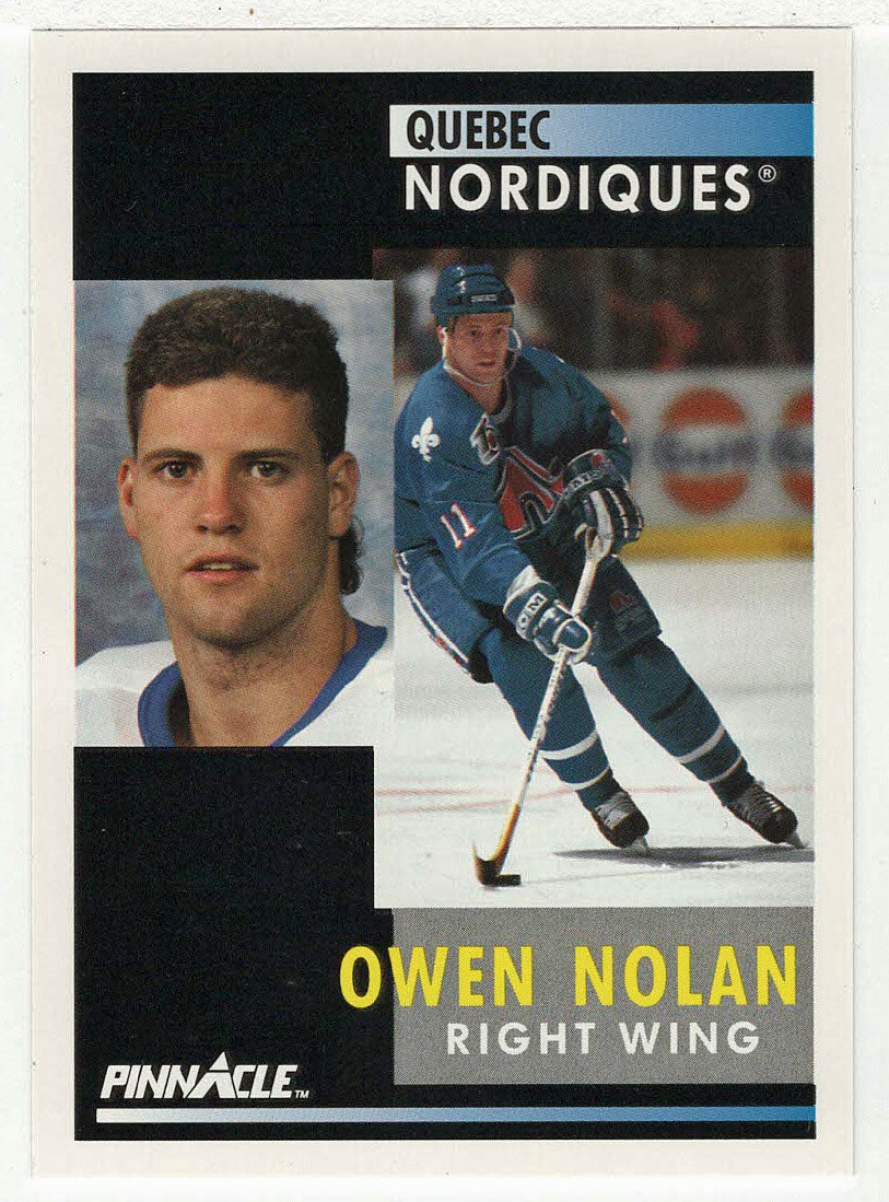 Owen Nolan - Quebec Nordiques (NHL Hockey Card) 1991-92 Pinnacle # 156 Mint