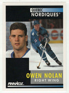 Owen Nolan - Quebec Nordiques (NHL Hockey Card) 1991-92 Pinnacle # 156 Mint