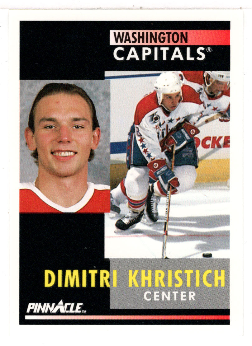 Dimitri Khristich - Washington Capitals (NHL Hockey Card) 1991-92 Pinnacle # 162 Mint