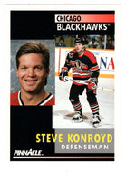 Steve Konroyd - Chicago Blackhawks (NHL Hockey Card) 1991-92 Pinnacle # 180 Mint