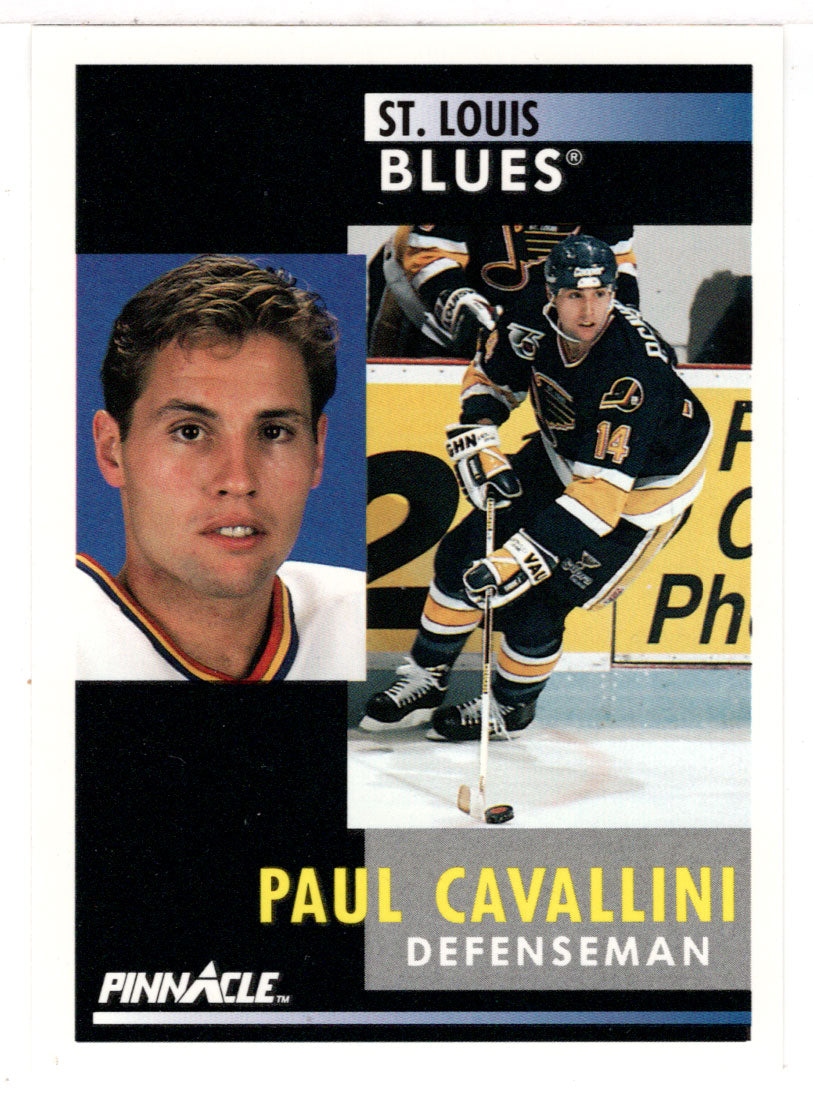 Paul Cavallini - St. Louis Blues (NHL Hockey Card) 1991-92 Pinnacle # 182 Mint
