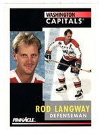 Rod Langway - Washington Capitals (NHL Hockey Card) 1991-92 Pinnacle # 195 Mint