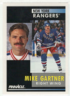 Mike Gartner - New York Rangers (NHL Hockey Card) 1991-92 Pinnacle # 202 Mint