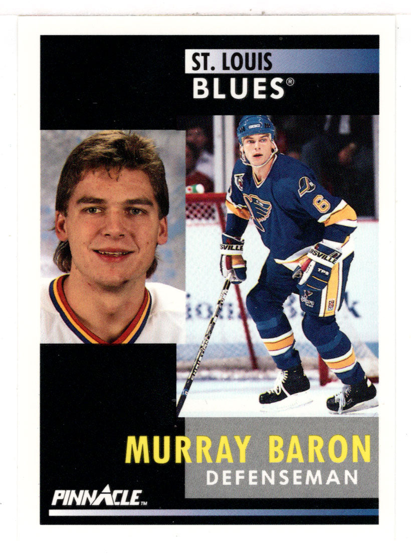 Murray Baron - St. Louis Blues (NHL Hockey Card) 1991-92 Pinnacle # 204 Mint
